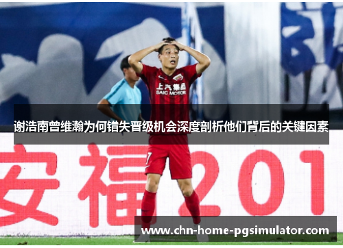 谢浩南曾维瀚为何错失晋级机会深度剖析他们背后的关键因素
